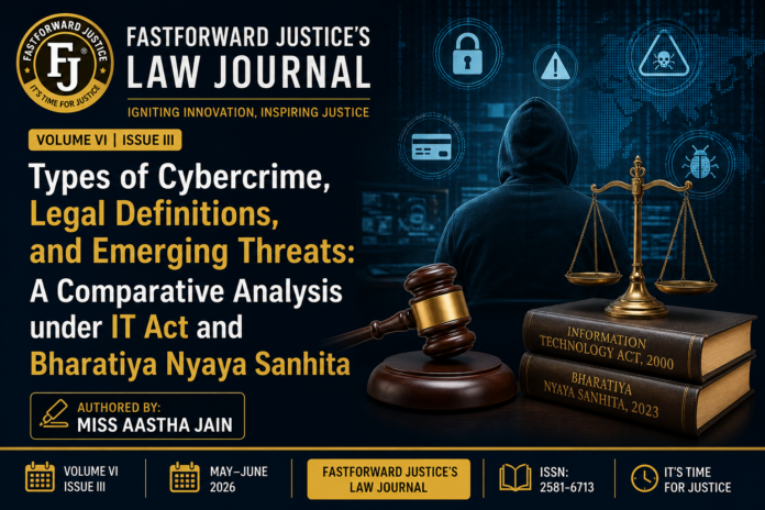 Types of Cybercrime, Legal Definitions, and Emerging Threats: A ComparativeAnalysis under IT Act and Bharatiya Nyaya Sanhita | Authored by : Ms. Aastha Jain | Volume VI Issue III | Types of Cybercrime, Legal Definitions, and Emerging Threats: A ComparativeAnalysis under IT Act and Bharatiya Nyaya Sanhita | Authored by : Ms. Aastha Jain | Volume VI Issue III |
