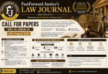 Call for Papers – Volume VI Issue IV (July–August 2026) | FastForward Justice’s Law Journal (ISSN: 2581-6713) | Submit by 25 August 2026