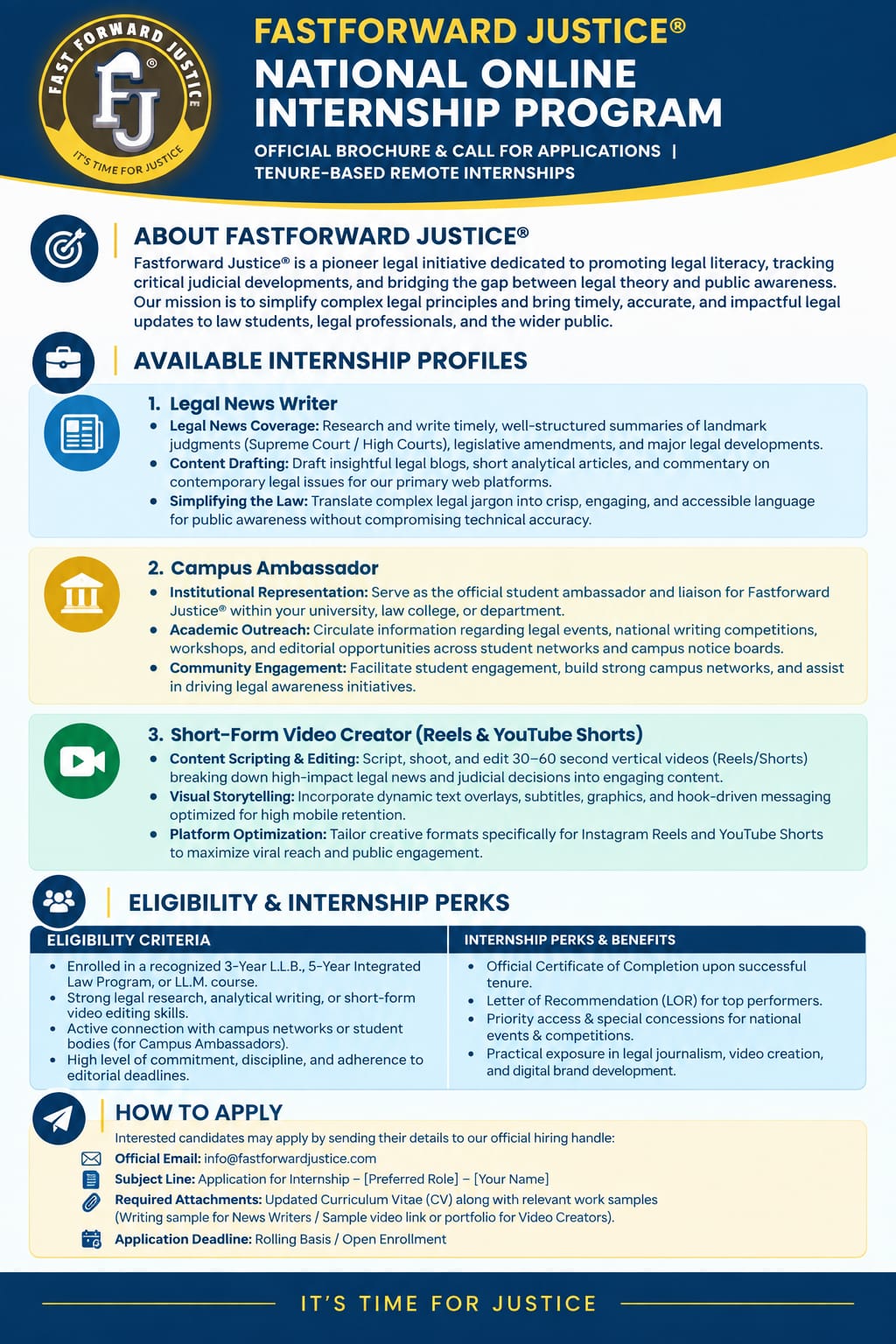 National Online Legal Internship Program 2026 | FastForward Justice® – Apply Now National Online Legal Internship Program 2026 | FastForward Justice® – Apply Now