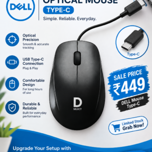 Dell Select DS112 USB Type-C Wired Optical Mouse – Black