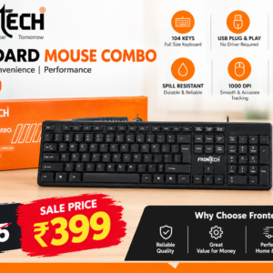 Frontech KB-0012 Wired Keyboard and Mouse Combo – Black Frontech KB-0012 Wired Keyboard and Mouse Combo – Black