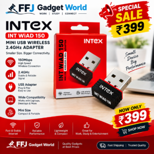 Intex INT WiAD 150 Mini USB Wireless Wi-Fi Adapter – 150Mbps Intex INT WiAD 150 Mini USB Wireless Wi-Fi Adapter – 150Mbps